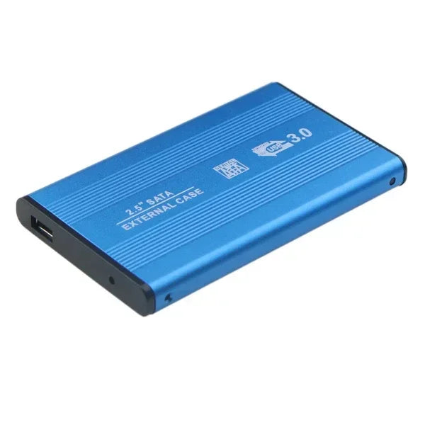 1pcs Aluminum 2.5 Inch SATA III to USB 3.0 5Gbps External HDD Enclosure Hard Drive Case SSD Box Support Hot Plug For Windows Qme 2pcs USB 3.0 Blue