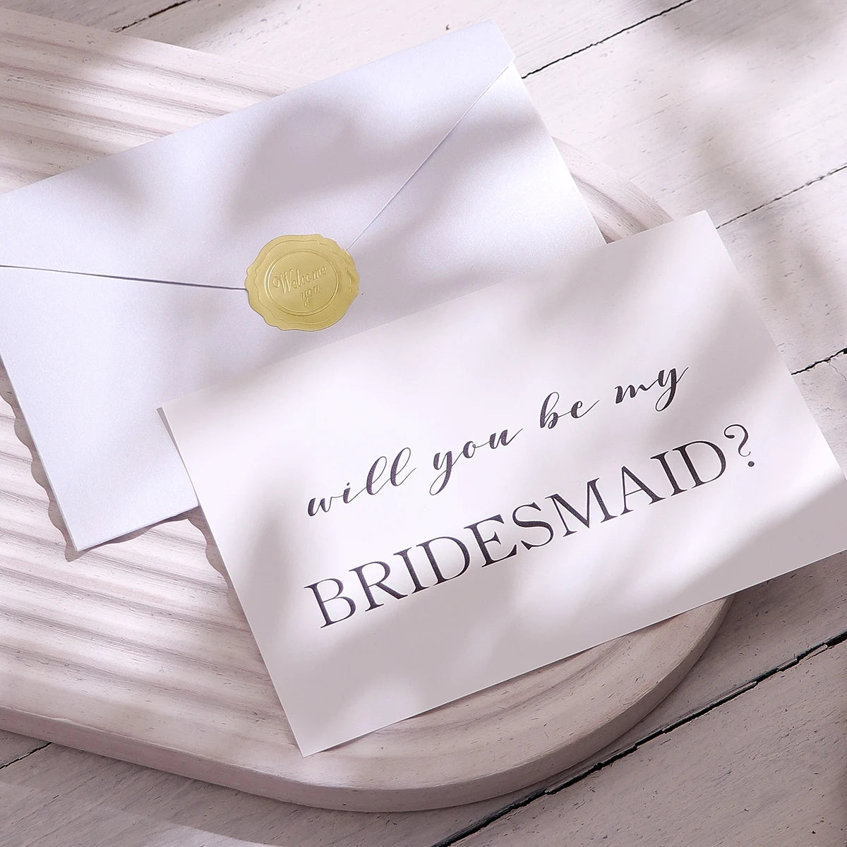 1Pc Will You Be My Bridesmaid? Wedding Bridal Shower Gift Card with Envelope, Bridesmaid Card Make a Beautifully Personalized I Qme A S