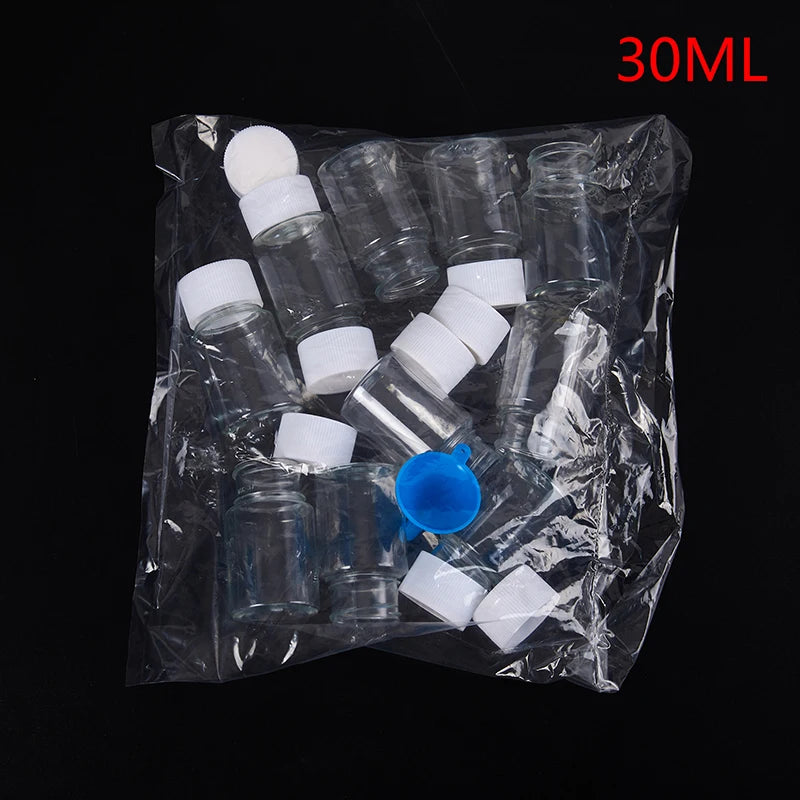 Clear Plastic PET Empty Vial Sealable Refillable Container Solid Qme 30ML