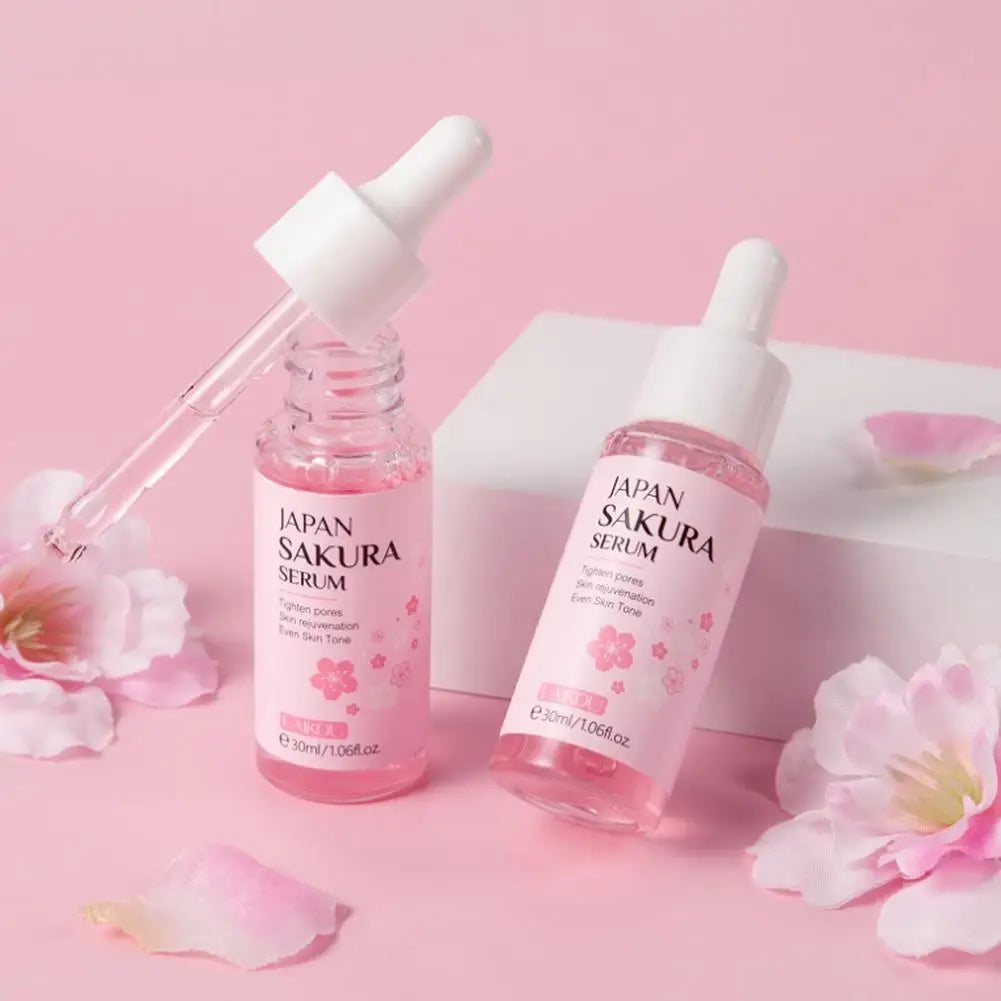 LAIKOU Sakura Face Fluid Essence Moisturizing Skin Shining Cherry Qme