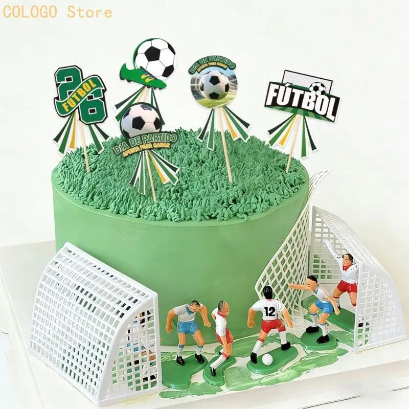 Soccer Theme Cake Toppers World Game Designs Cupcake Picks Decoration Qme