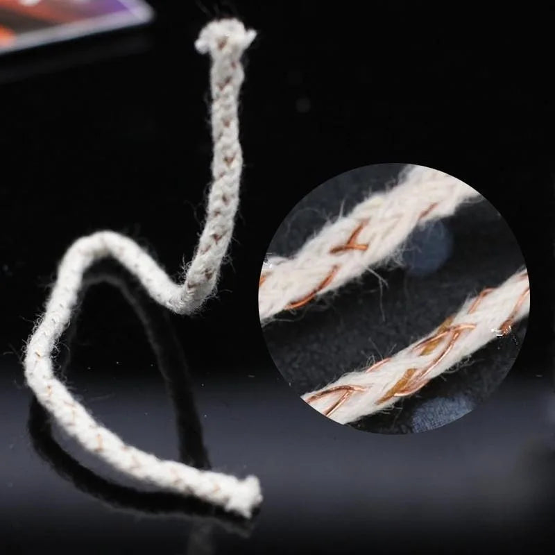Lot Cotton Core Wick Kerosene Alcohol Lamp Durable Wicks DIY Wheel Qme
