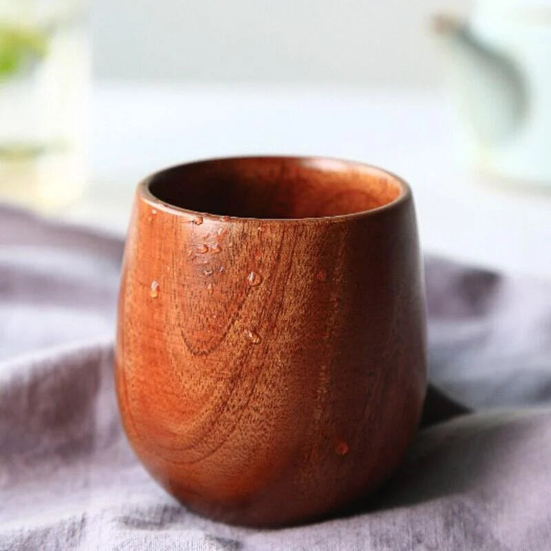 65 180 Big Belly Cup Creative Date Wood Handcarved Anti Scald Tea Qme