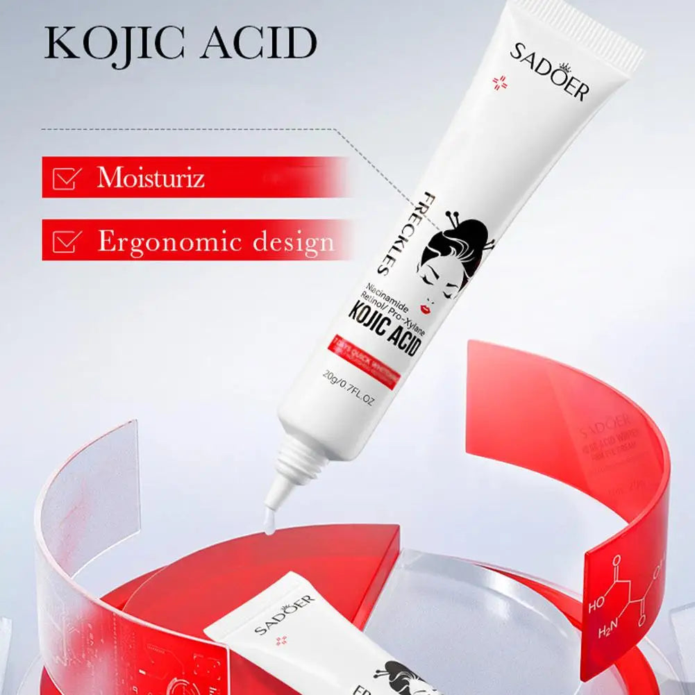 SADOER Kojic Acid Whitening Eye Cream Moisturizing And Brightening Anti Dark Circles Eye Cream Eye Bags Wrinkle Removal Lifting Qme