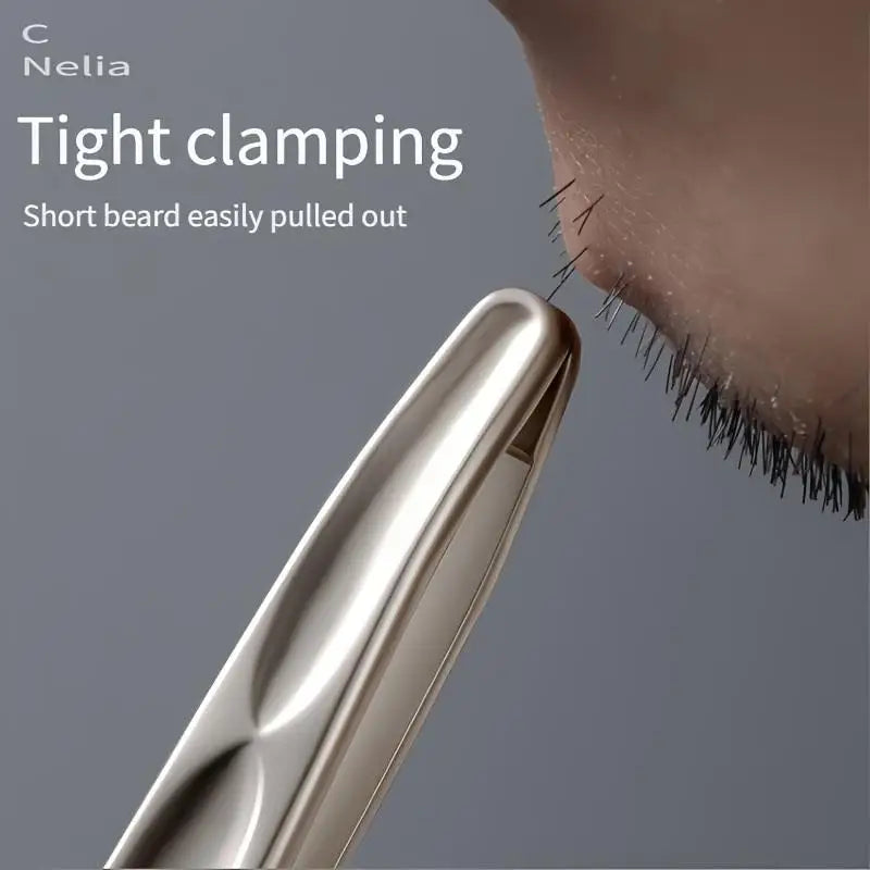 Premium Round Head Tweezers Eyebrow Facial Hair Removal Seamless Qme