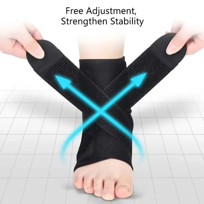 Breathable Ankle Brace Support Sleeve Adjustable Elastic Multi-sport Qme