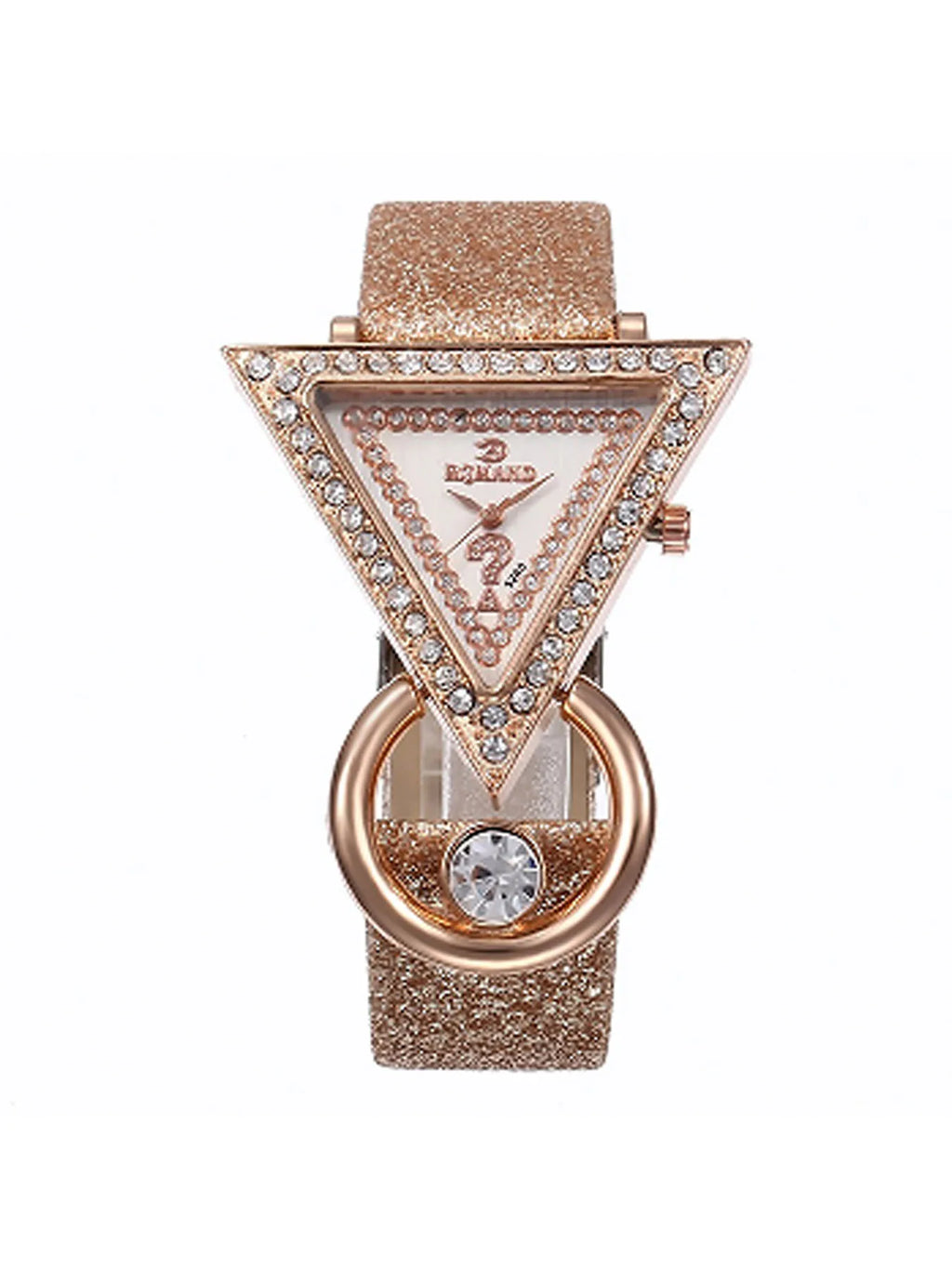 4PCS Set Woman Bracelet Watches Ladies New Fashion Triangle Crystal Leather Quartz Watch For Girls Gift Reloj Mujer Wristwatches Qme