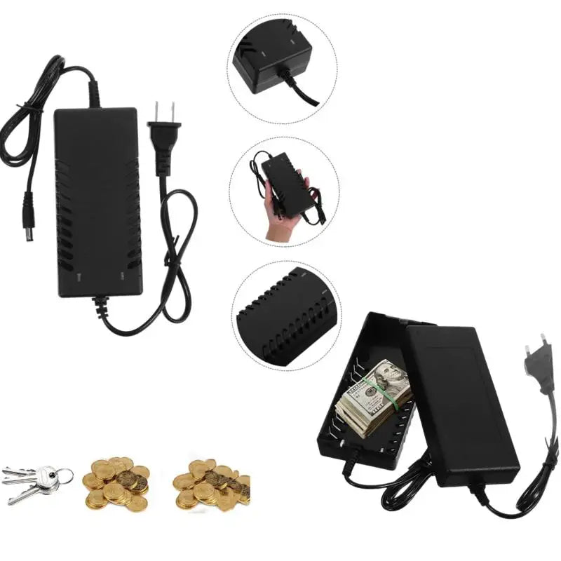 Simulated Computer Charger Storage Box Secret Case Safe Anti-theft Qme