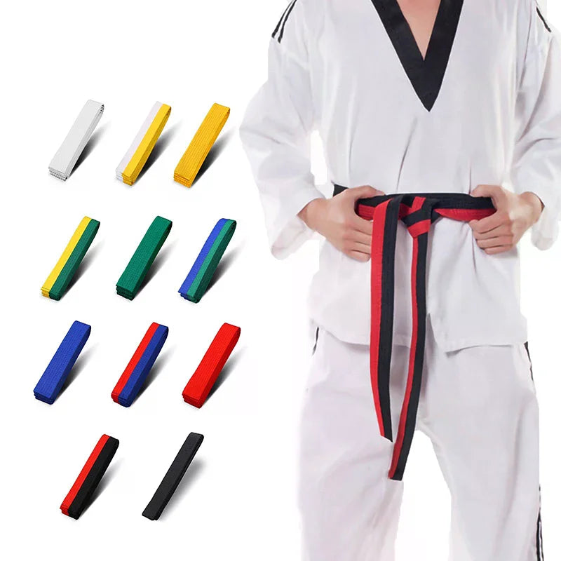 Taekwondo Colored Ranking Belts Cotton Martial Arts Judo Karate TKD Qme