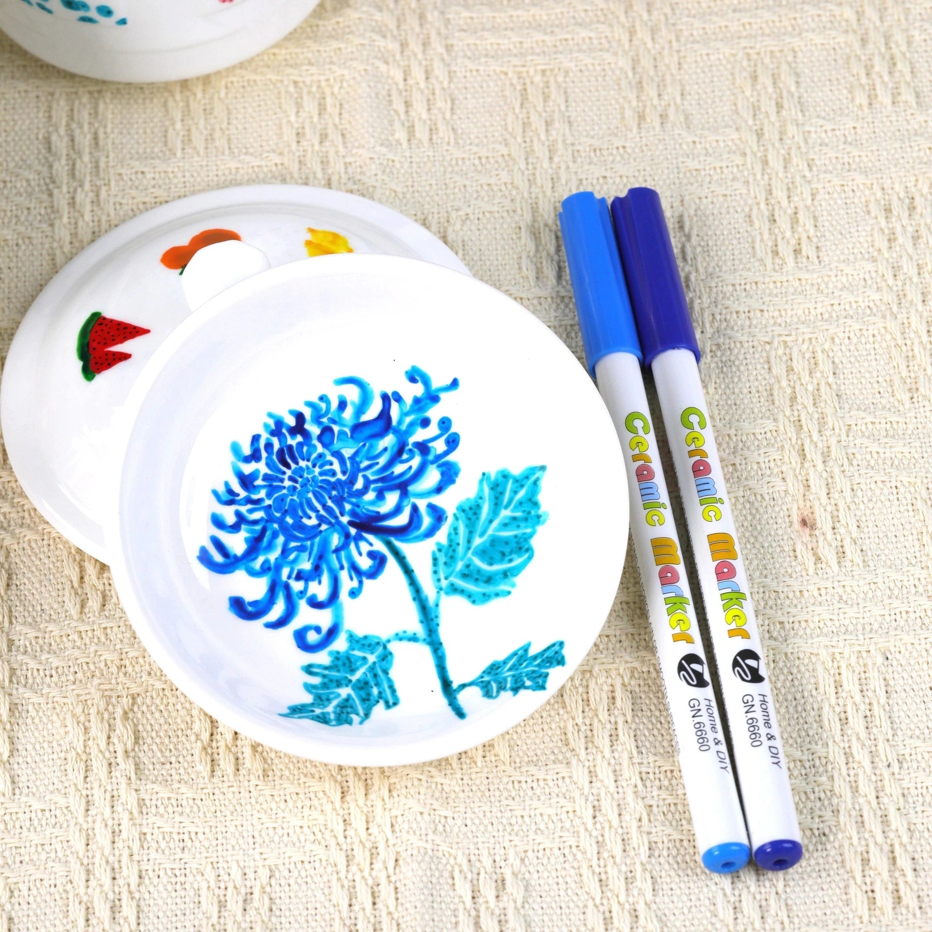 12 Colors Ceramic Paint Marker Pens Acrylic Paint Pens, for Art DIY Ceramic Painting, Wood, Paint Glass Drawing Supplies Qme