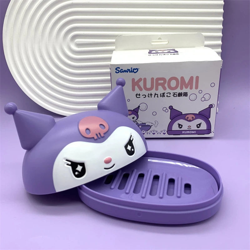 Hello Kitty Kuromi-Style Soap Dish Melody Soap Dish Home Soap Dish and Soap Holder Gift Set Qme