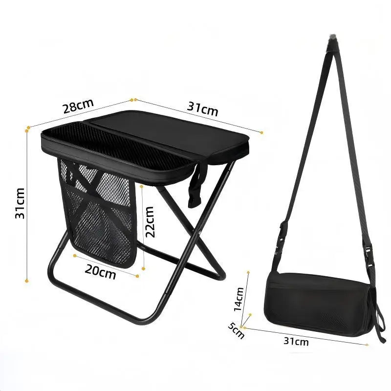 1 Portable Folding Camping Stool Convertible Crossbody Bag Qme A