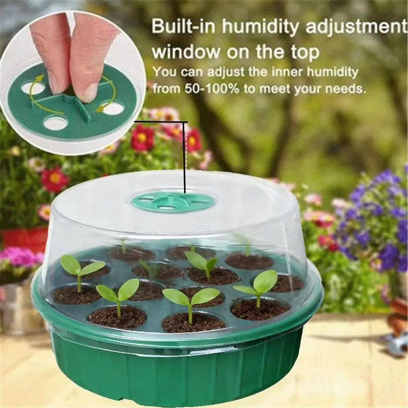 Clear Lid Seedlings DIY Accessories ABS Hydroponic Germination Tray Qme
