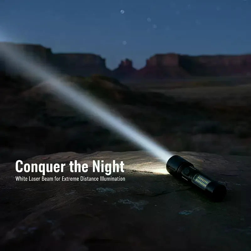 LED+COB Portable Flashlight Zoomable Small Torch With Side Lights USB Rechargeable Outdoor Camping Fishing Emergency Lantern Qme