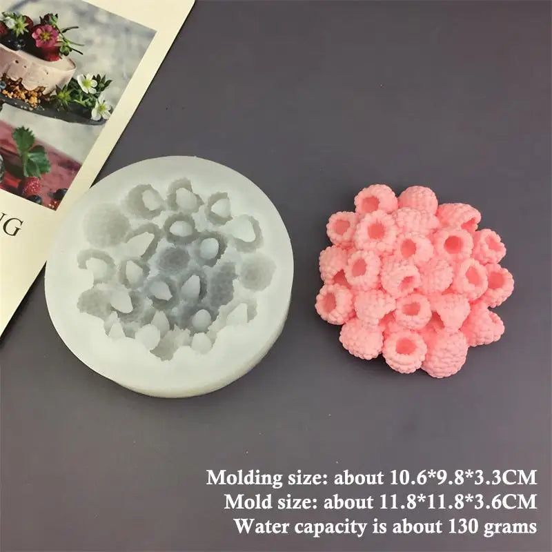 Small Raspberry Mousse Candy Mold Baking 3D Pudding Dessert Chocolate Qme I