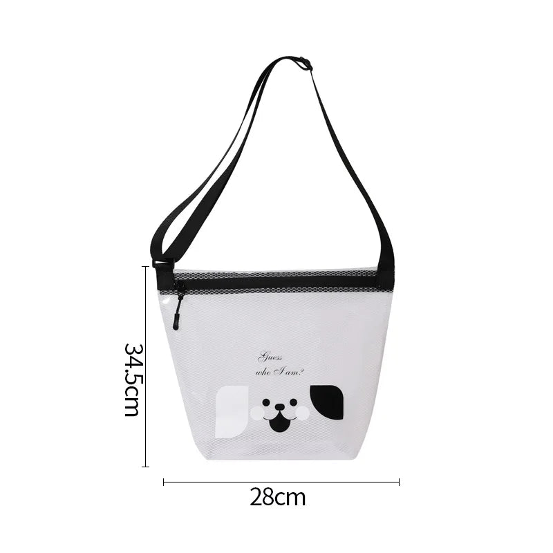 A Waterproof Storage Bag, Fitness Clothing Swimming Bathroom Large Capacity Drawstring, Men's And Women's Outdoor Toiletries Bag Qme ShoulderWhiteLarge