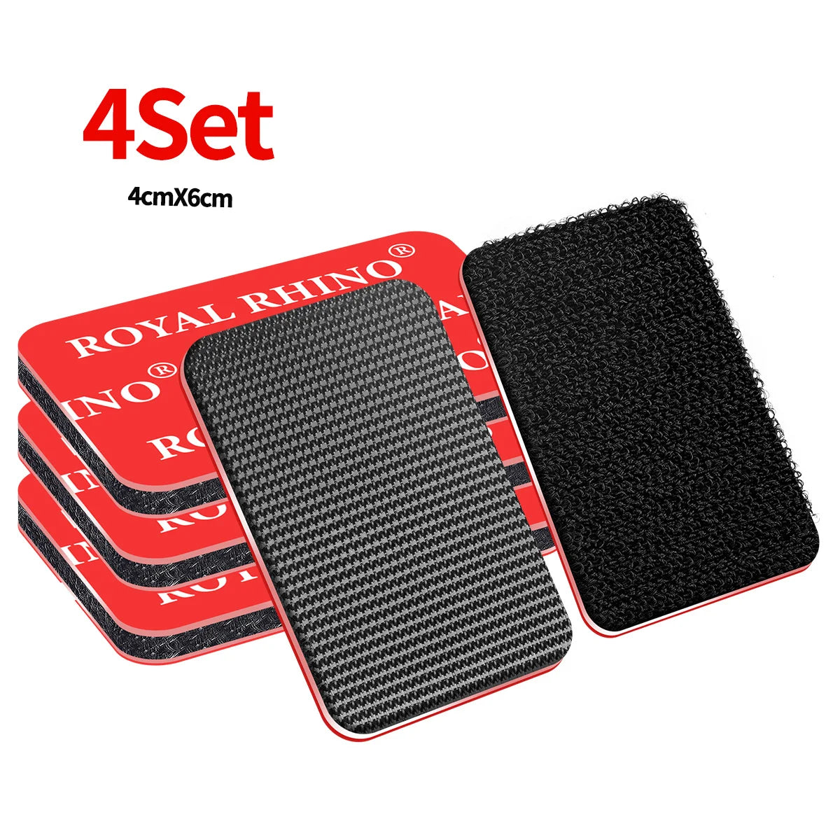 High-Adhesion Hook & Loop Pads Self-Adhesive Backing for DIY Floor Pads High Adhesion Heat-Resistant Hook and Loop Fasteners Qme 4set-4cmX6CM