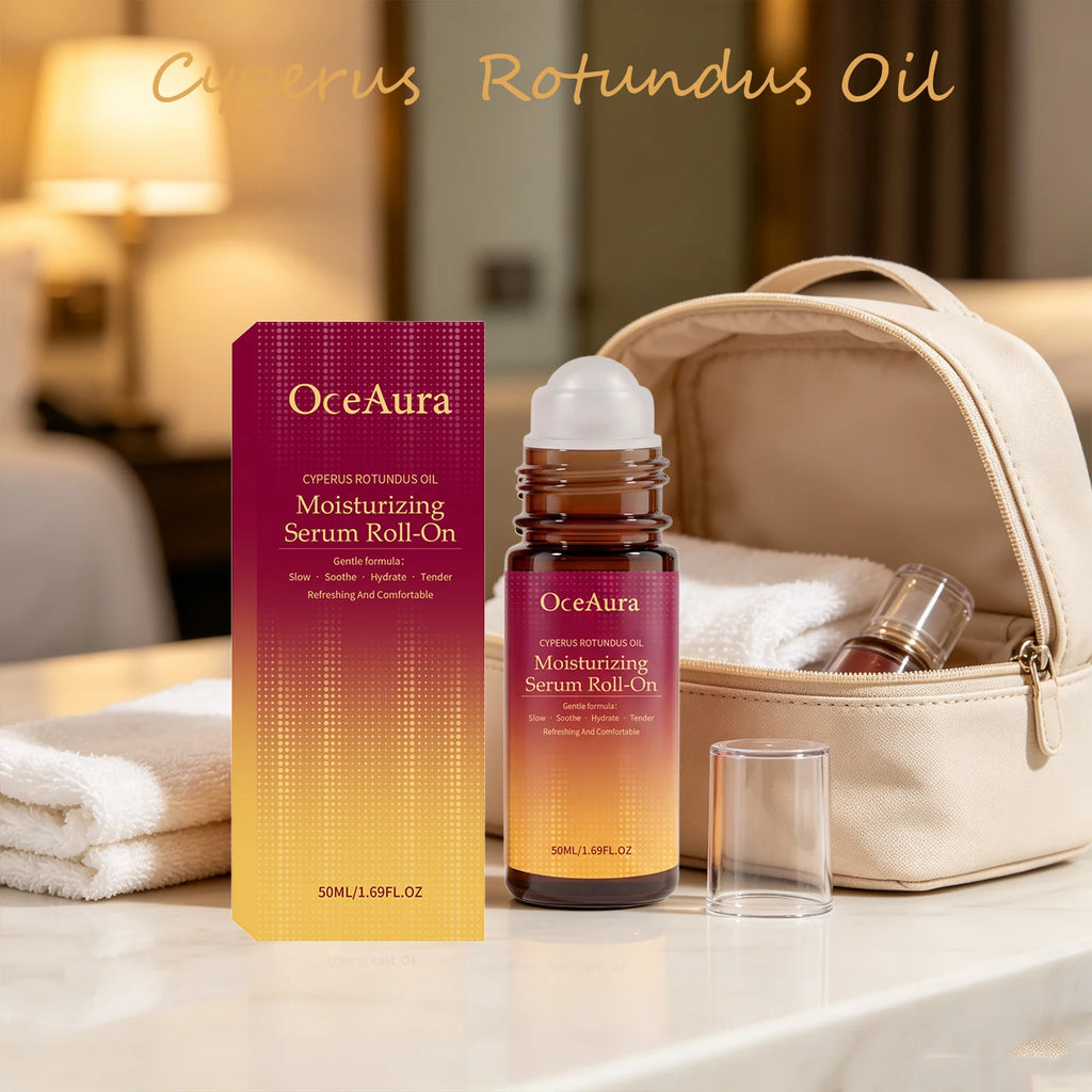 OceAura Cyperus Post Depilatory Serum Roll-On Gentle Soothe Hydration Refreshing Body Skin Relief Cyprus Oil Hair Removal Care Qme
