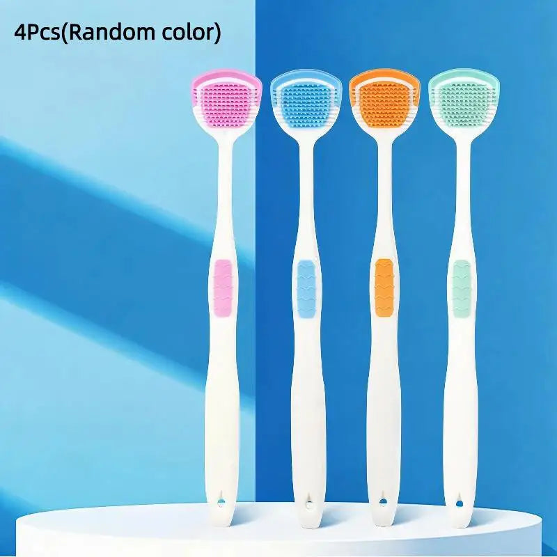 Gum-friendly Silicone Tongue Scraper Food Grade Oral Care Tool Qme A6
