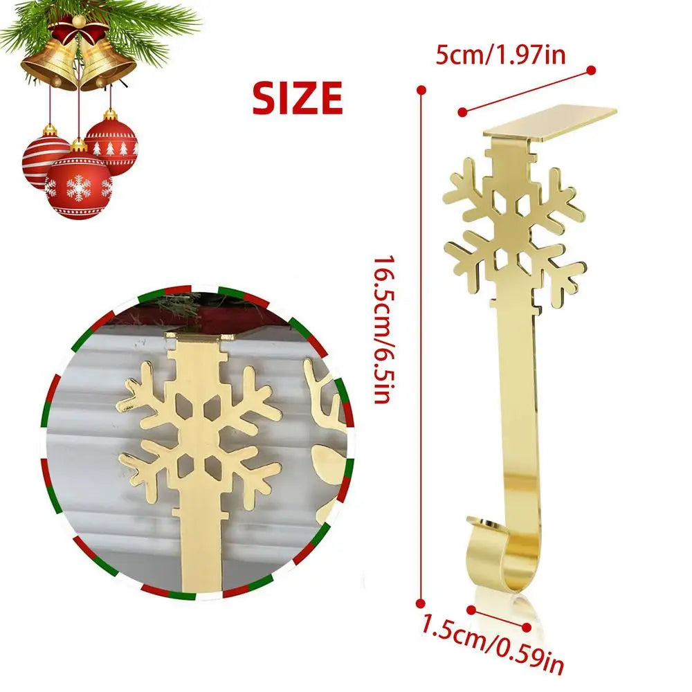 Stocking Holders For Mantle Non-Slip Heavy Duty Christmas Hooks 4 Pieces Garland Hanger Stocking Holders For Home Window Counter Qme Gold China Mainland