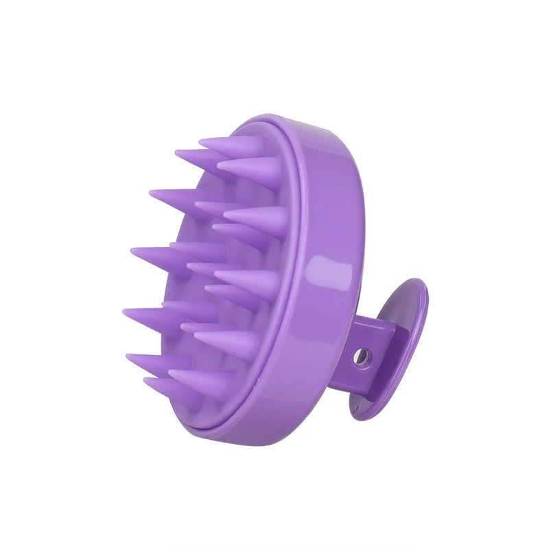 1pc Silicone Scalp Massage Comb Handheld Round Soft Shampoo Brush Portable Hair Clean Tool Hair Care Women Beauty Bathroom Combs Qme 1PC Purple