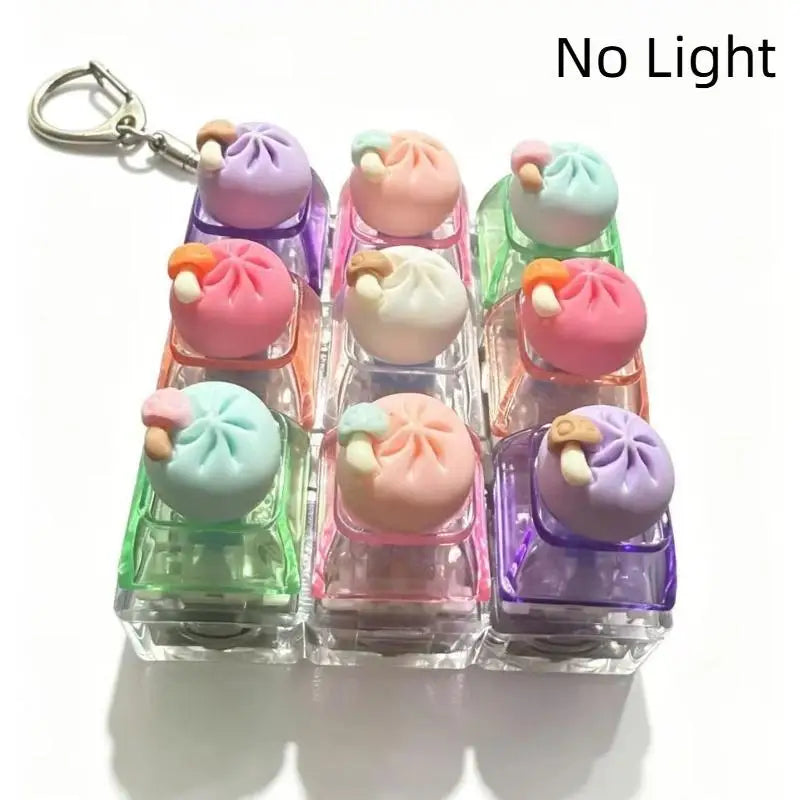 Keyboard Fidget Toy Keychain with LED Light 9 Button Clicker Anti Anxiety Stress Relief Toy for Party Favors Gifts Qme A1 one size