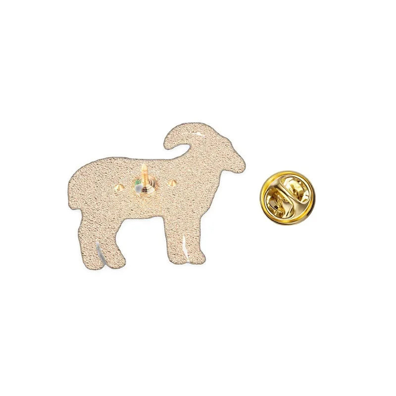 Arabic Muslim Eid Decor Brooch Metal Enamel Lapel Pin Moon Sheep Mosque Pomegranate Pattern Ramadan Festival Gift Badge Qme