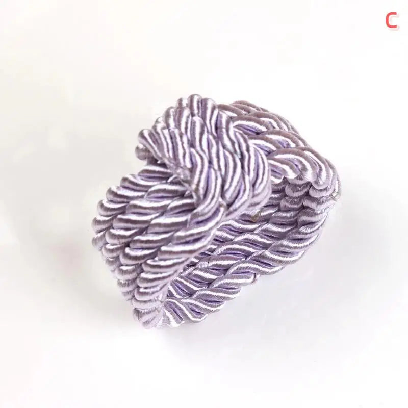 Circle Woven Rope Napkin Ring Christmas Decoration Solid Color Napkin Buckle Restaurant Bar Wedding Home Table Accessories Qme Purple