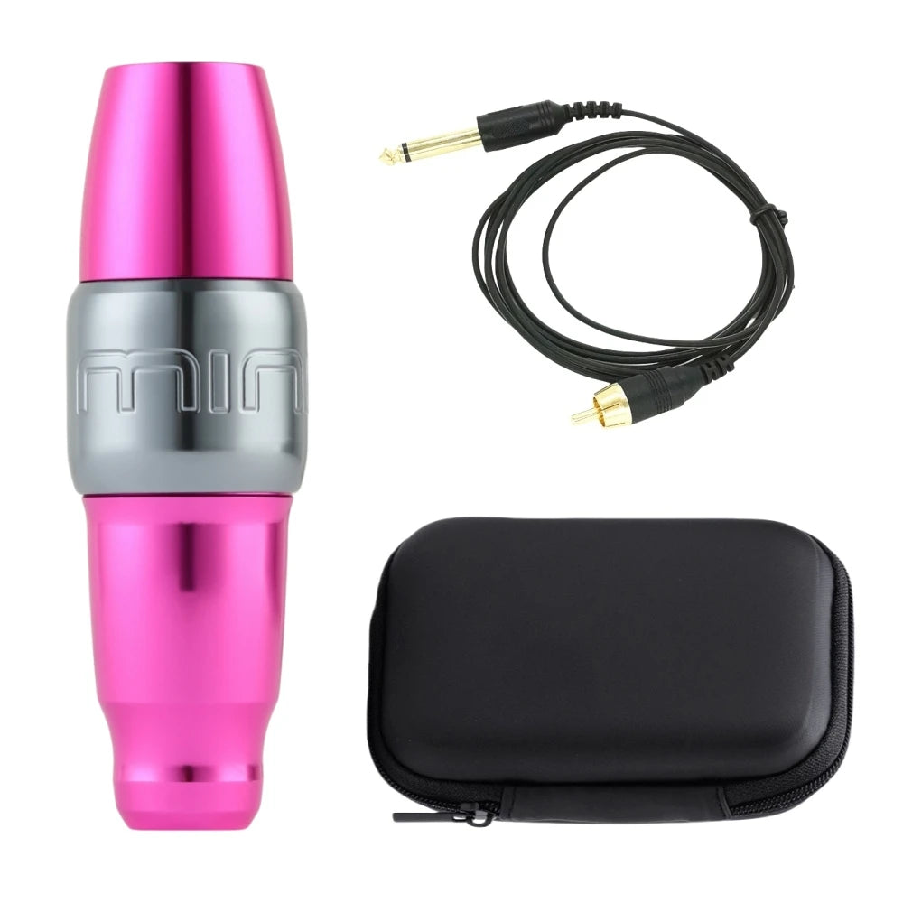 New FK Mini PMU Rotary Motor Permanent Makeup Tattoo Pen Machine For Lip Eyebrow Supply Qme Rosered Grey