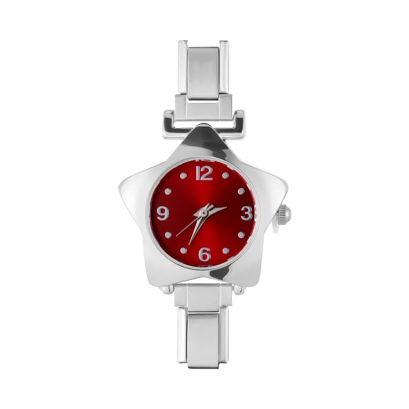 1 Piece Gold Retro Simple Men Women's Watch Stainless Steel Strap Watch Star Dial Casual Fashion Watch Suitable for Daily Wear Qme Style 23