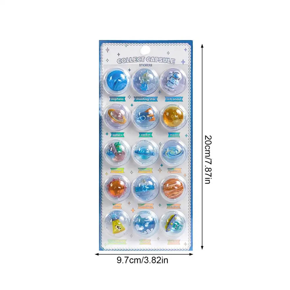 Cute 3D Stickers Embossed Stickers Decorations Journal Decals for Phone Case Notebook Planner Scrapbooking Laptop Craft Kids Qme 06