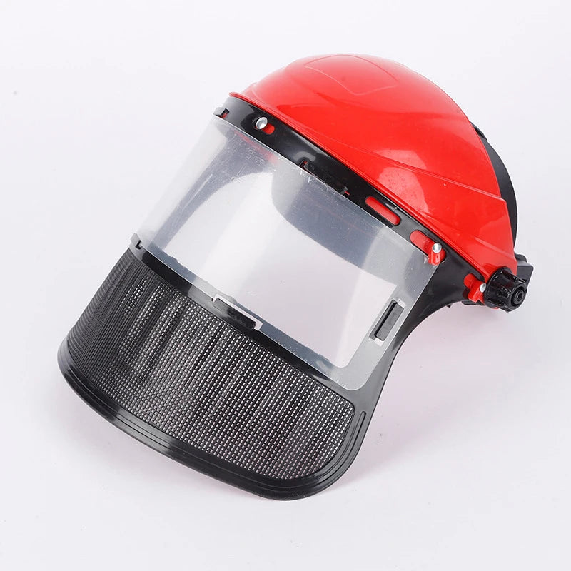 Garden Grass Trimmer Weed Wacker Safety Helmet Hat Full Face Mesh Qme RD