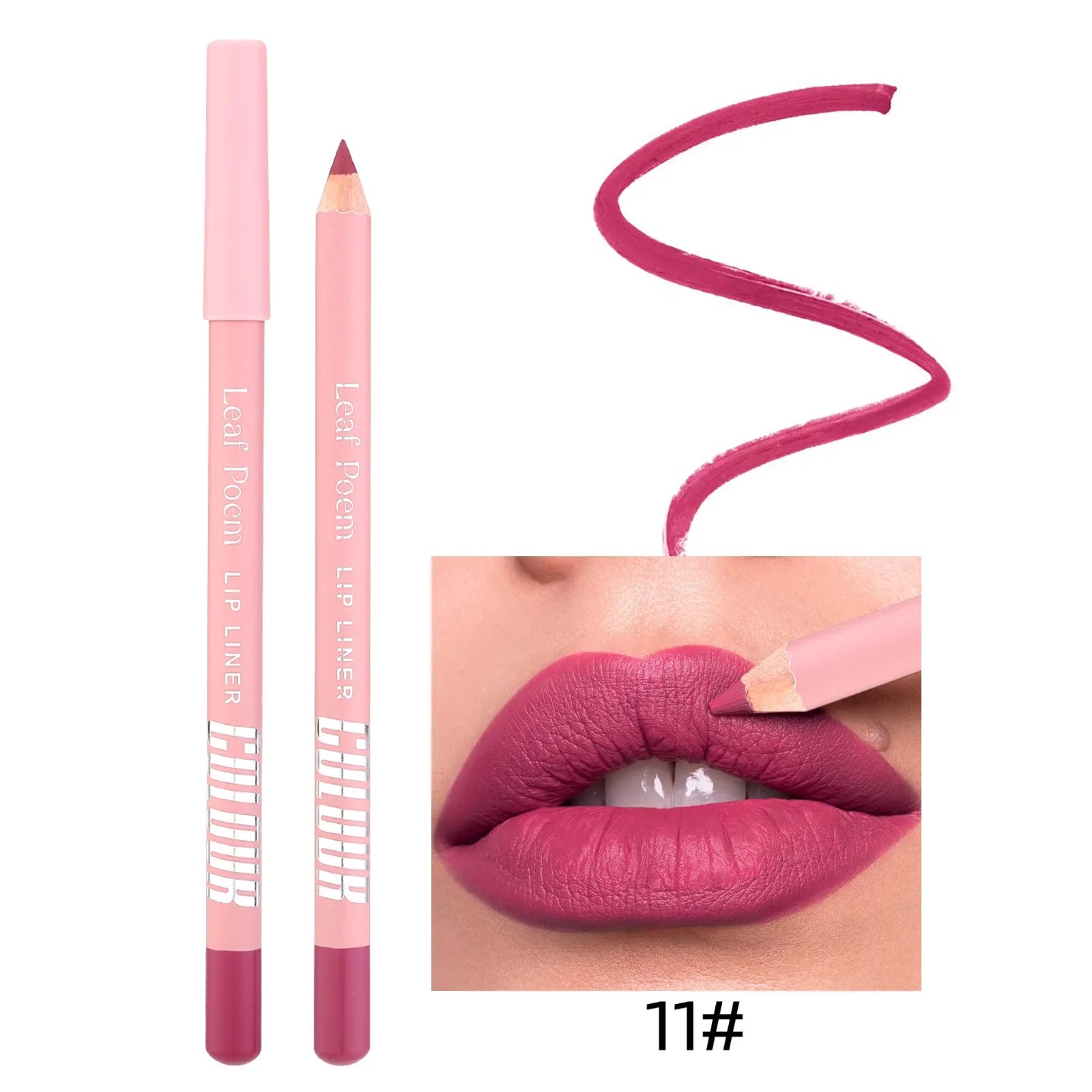 Nude Pink Lipliner Pencil Long-lasting Waterproof Red Brown Lip Contour Sculpt Pen Blendable High Pigmented Lipstick Makeup Qme 11