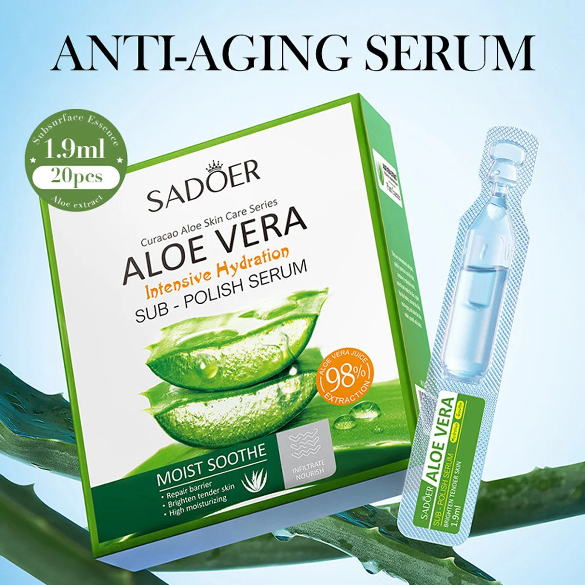 Aloe Vera Moisturizing Essence Portable Travel Business Trips Qme