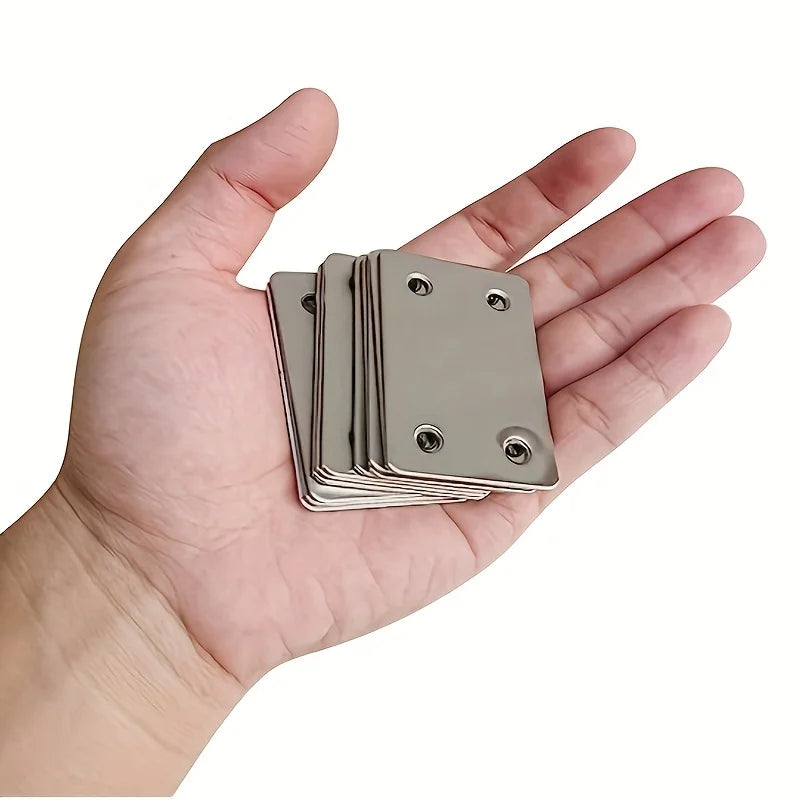 Flat support piece, straight type, fixed-angle support with screws, suitable for furniture, wood products, shelves, cabinets Qme