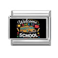Blue Landscape Sky School Student Schoolbag City Italian Charms Fit 9mm Stainless Steel Women Fashion Bracelet DIY Jewelry Gifts Qme Style 2