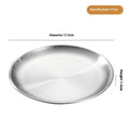 Round Plate Shallow Tray Thickened Stainless Steel Disc Golden Cafe Qme 2