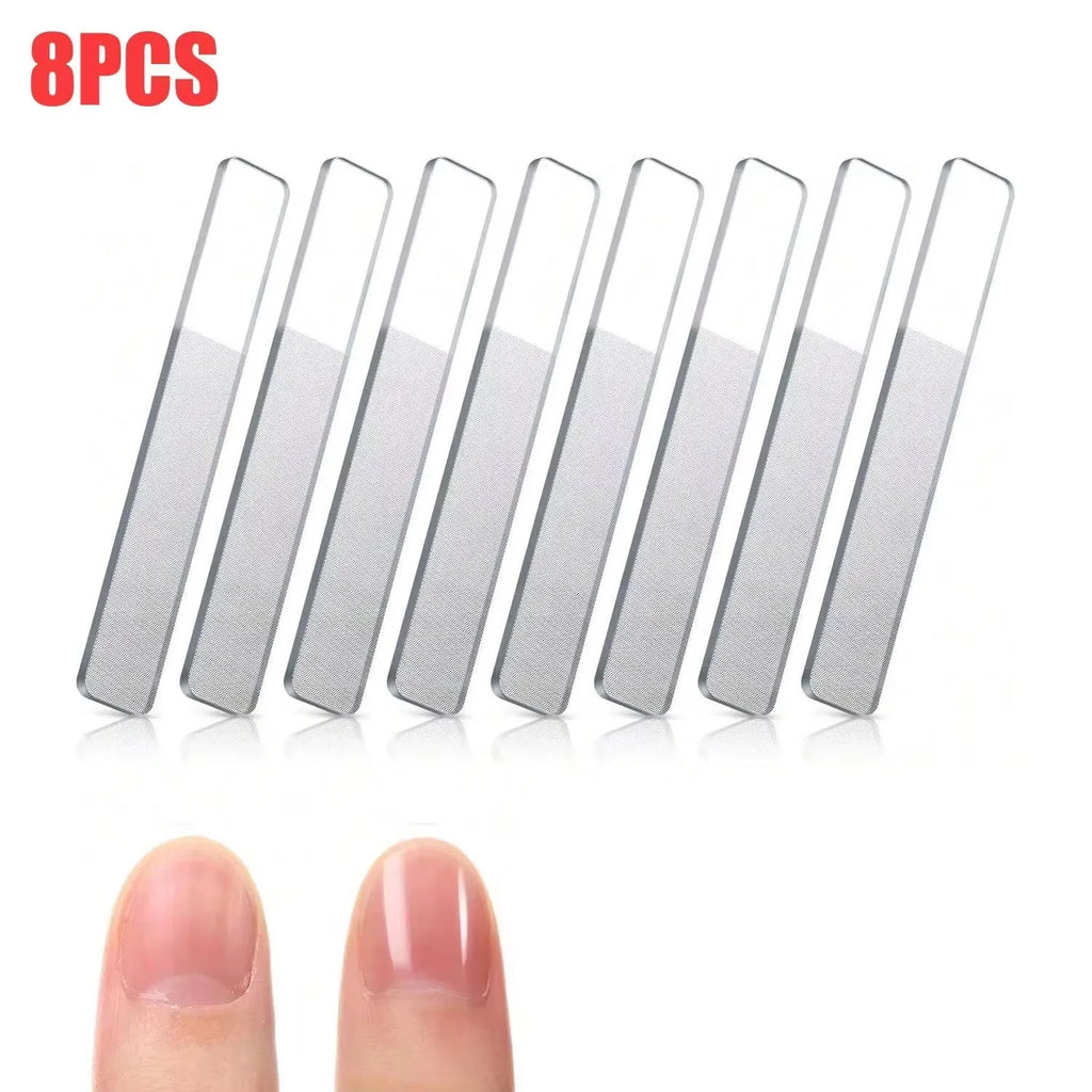 Portable Nano Glass Nail File Crystal Polish Care Tool Clear Qme