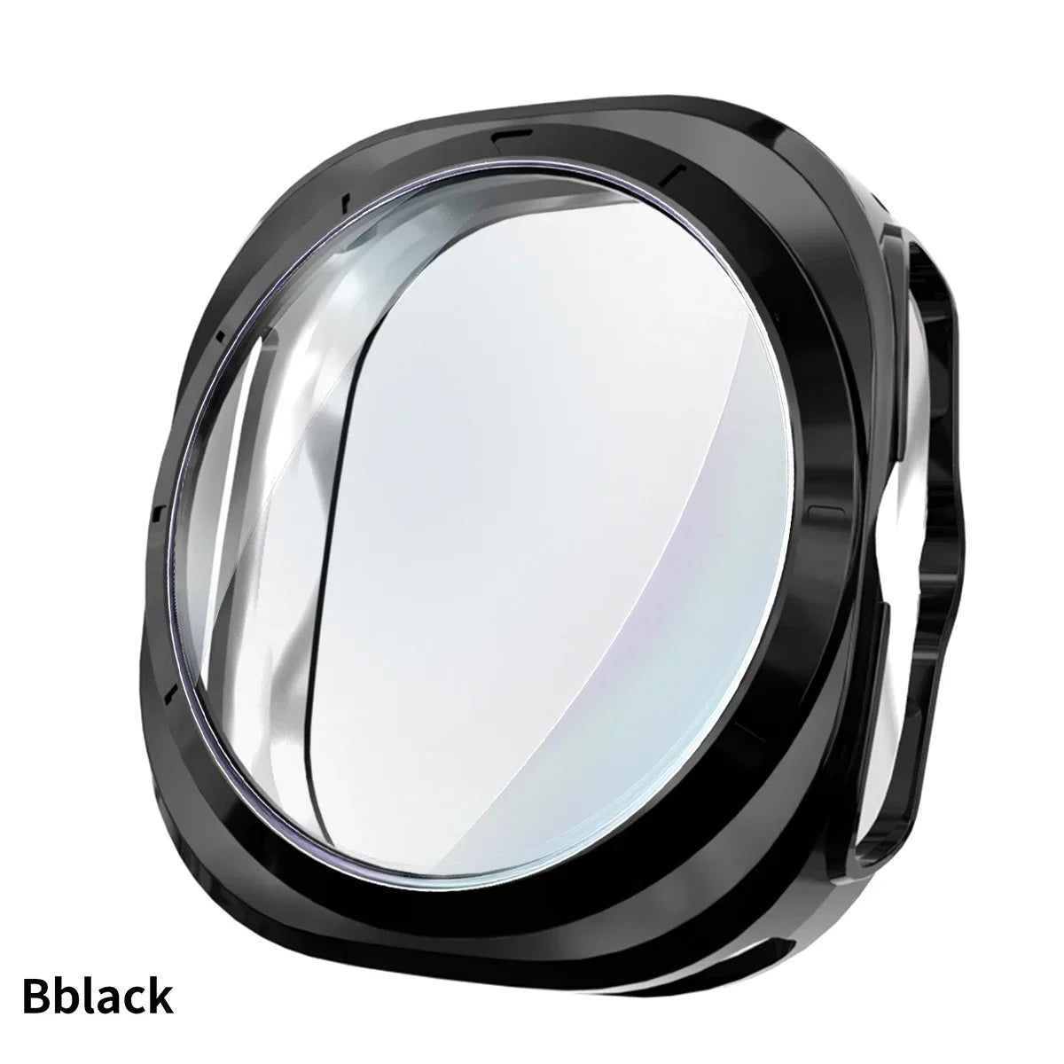 Glass+Case for Samsung Galaxy Watch 7/FE 40mm 44mm Waterproof PC Hard Bumper Galaxy Watch 7 Ultra 47mm Cover+Screen Protector Qme black Watch 7 Ultra 47mm