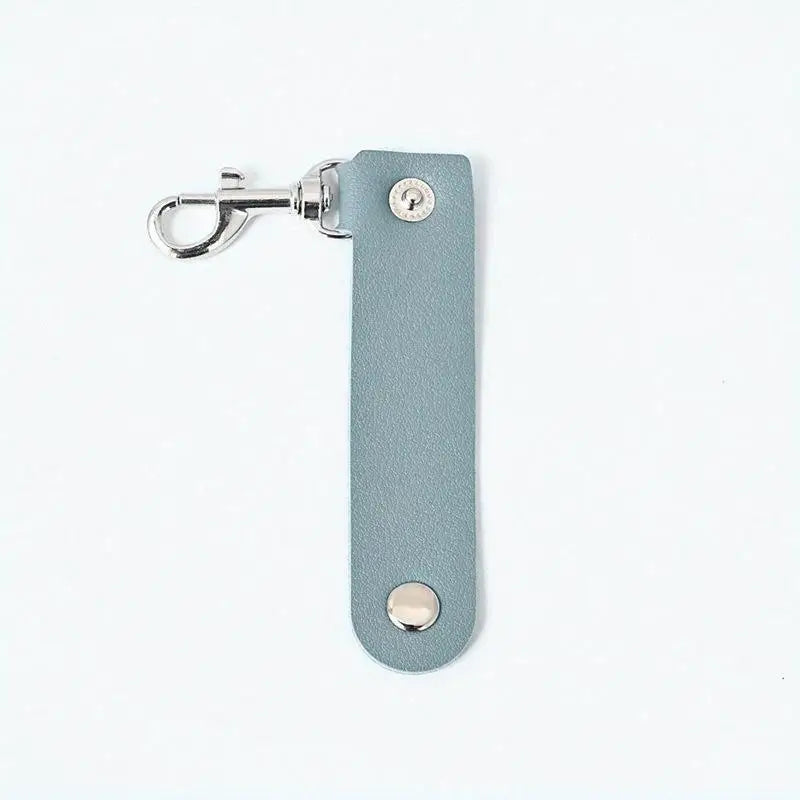 Fashion PU Leather Keychain Simple Keychain Pendant Anti-lost Key Chain Creative Car Key Strap Fashion Jewelry Bag Decoration Qme Light blue