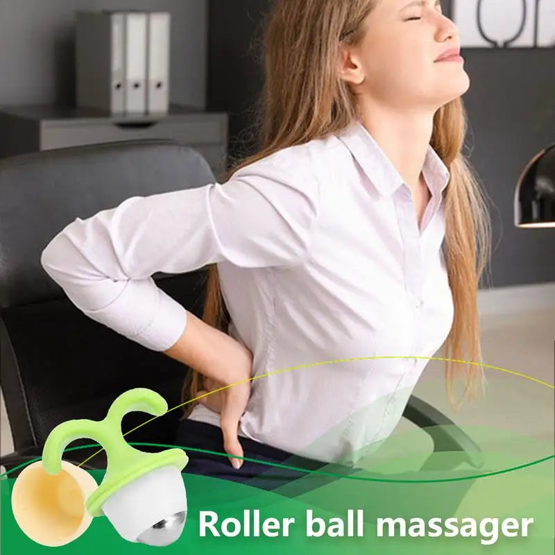 Roller Ball Massager Manual Massage Ball in Flower Pot Shape Stress Relief Cute Mini Innovative Manual Roller Massager for Qme