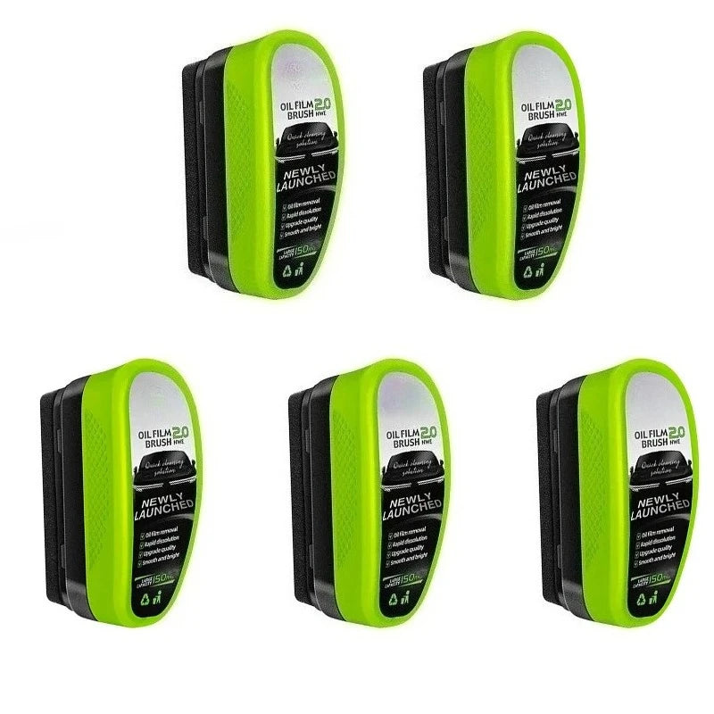 Car Glass Oil Film Wipe, Front Windshield Side Window, Oil Removal, Dirt Removal, Coating, Crystal Plating, Strong Cleaning Qme 5pcs