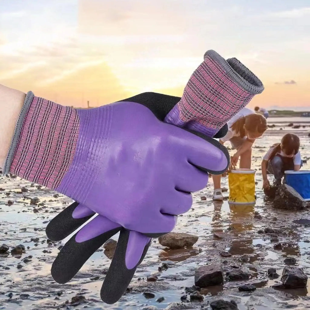 Latex Gloves protective work gloves Safety Work Gloves for Women Work Cleaning Kitchen Cooking Gardening Oven Seafood Qme