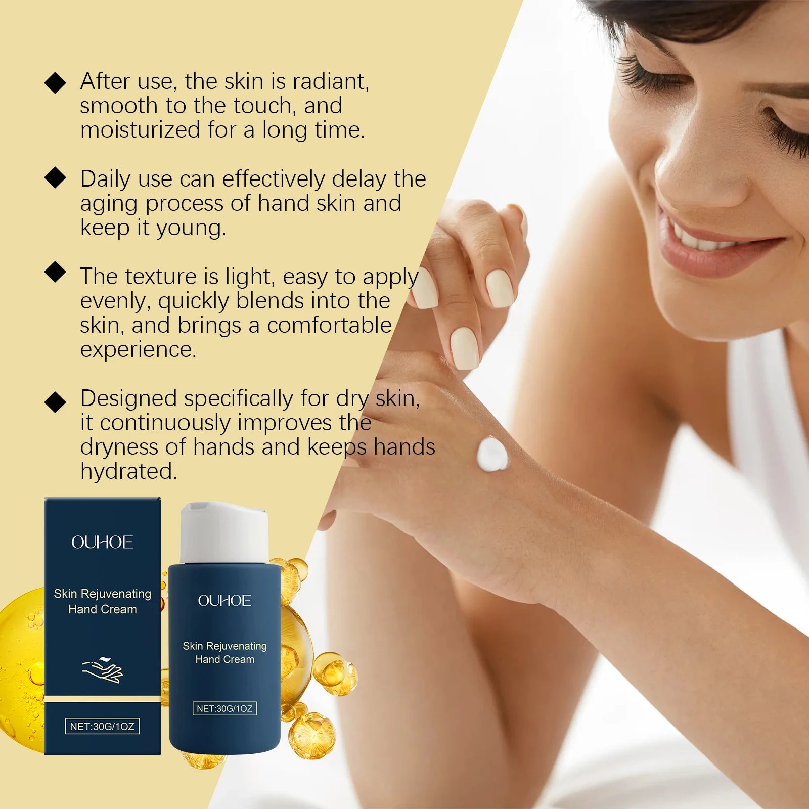 Moisturizing Hand Cream Improve Dryness Skin Nourishing Soften Brightening Hydrating Anti Chapped Hand SkinCare Quick Absorb Qme