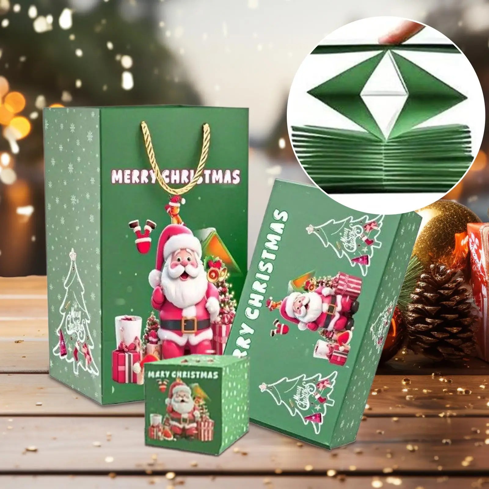 Pop Christmas Cards Boxed Money Holders Dispenser Festive Container Qme