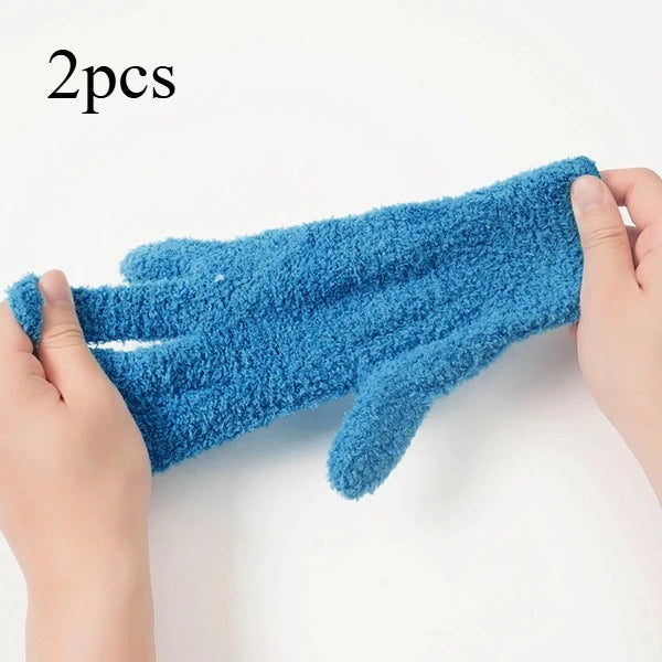 Ultra-Fine Microfiber Dusting Gloves- Elastic And Breathable, Easily Cleans Dust from Cars, Boats, Rvs, And Plant Surfaces Qme 2pcs