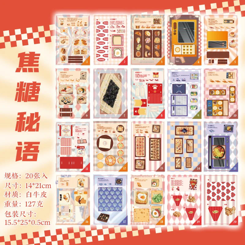 20 piece/book Cute Japanese Y2K Cut Film Sticker Girl Journal Phone Case DIY Scrapbook Sticker Kawaii Decoration Sticker Gift Qme A