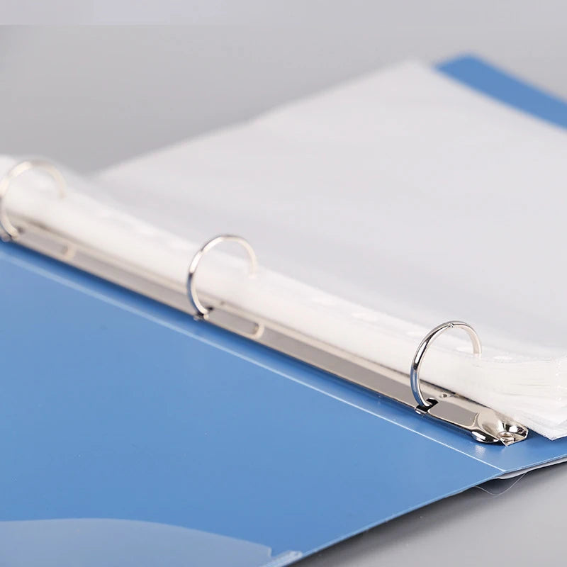 Office Materials Storage Folder Loose Leaf Transparent Data Book File Qme