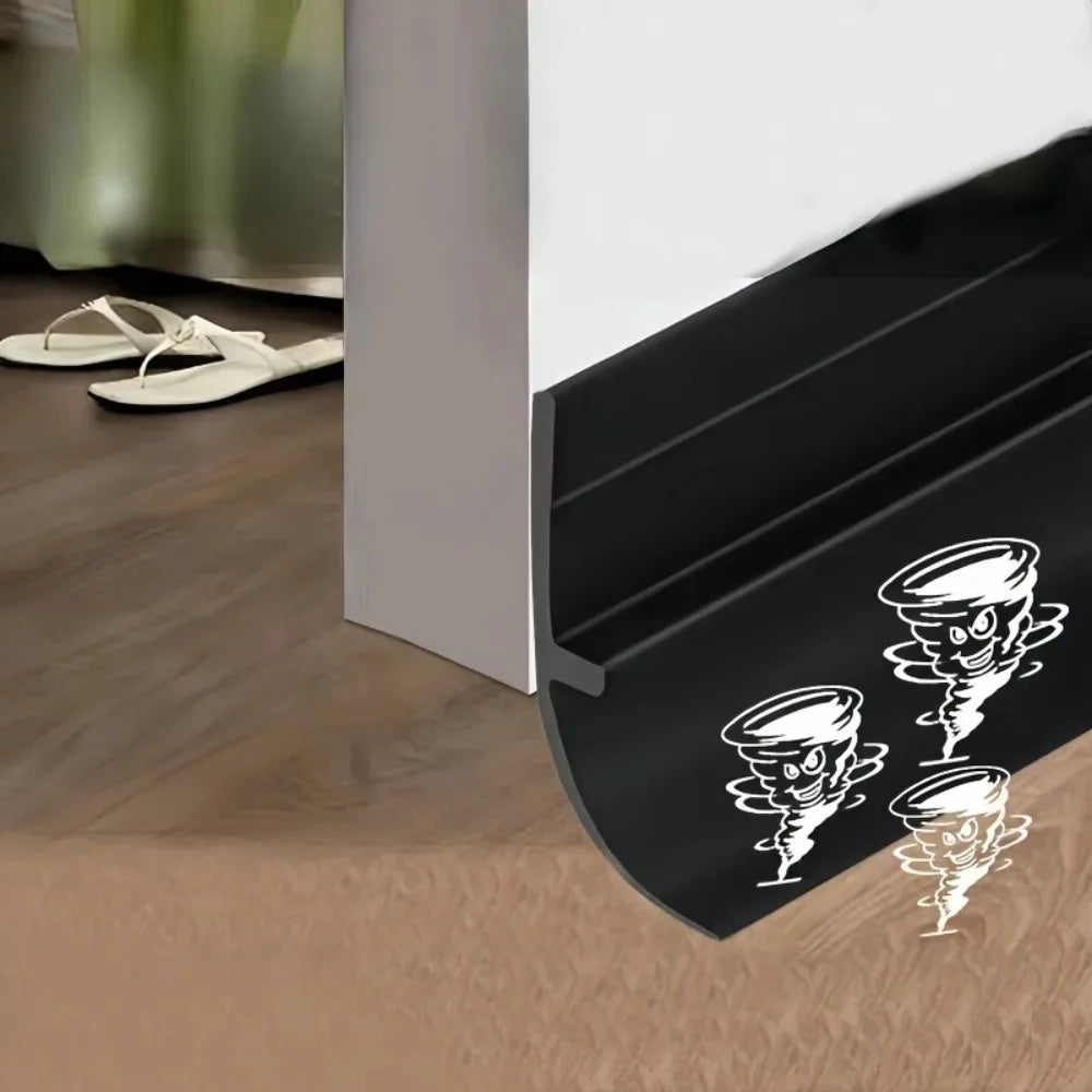 PVC Door Bottom Seal Strip Self-adhesive Soundproof Under Guard Gap Qme