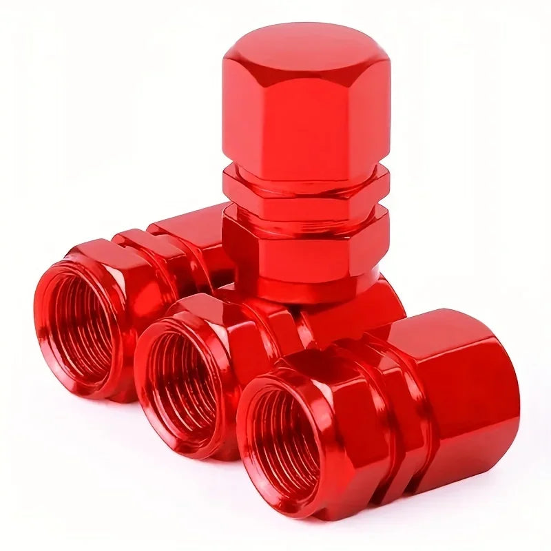 4pcs Car Tire Valve Caps Aluminum Alloy Car Wheel Tire Valve Caps Dustproof Car Motorcycle Truck Bike for USA AIR Valve Caps Qme